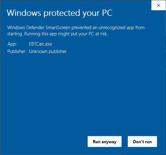 Windows protected your PC