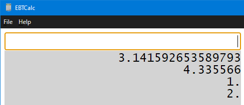 EBTCalc Stack