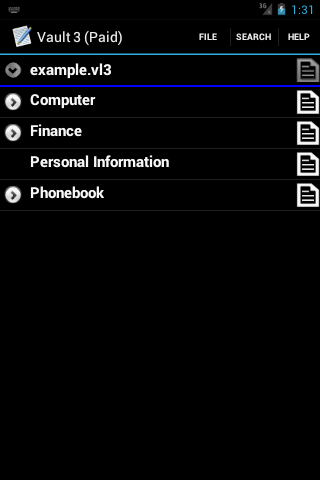 Vault 3 for Android Screenshot